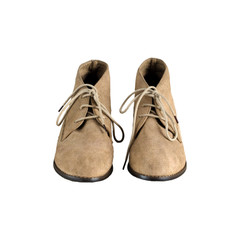  Suede Leather Shoes isolated on white background