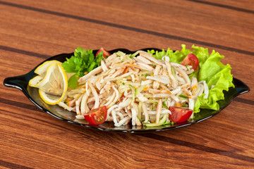 Salad with calamary