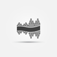 Fototapeta premium Sound wave music icon