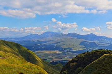 北外輪より望む阿蘇五岳