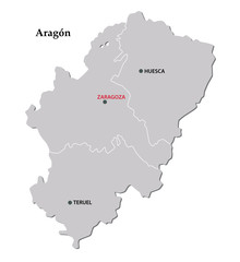 aragon administrative map