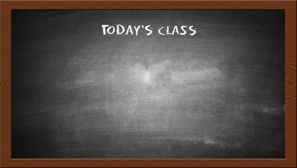 Today's class text on a chalkboard