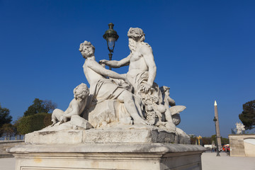 Fototapeta na wymiar Statue in the Tuilleries, Paris, Ile-de-france, France