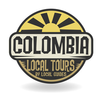 Abstract stamp with text Colombia, Local Tours