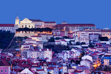Fototapeta premium City of Lisbon at Twilight in Portugal