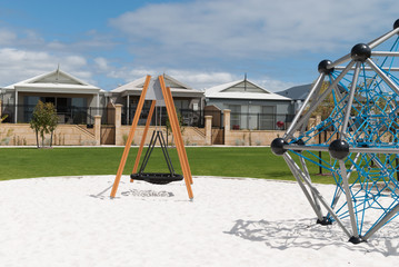 Australian suburb with new playground
