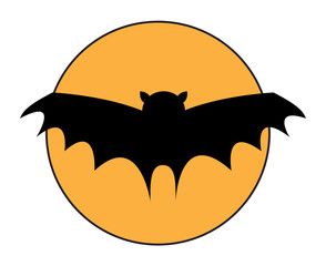 Flying Bat in Moon Light