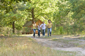Fototapeta premium Family of four