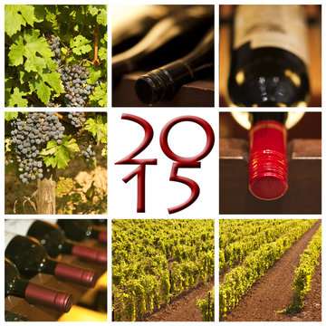 2015 red wine square photos collage