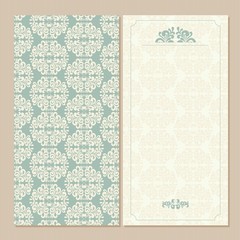 Wedding invitation card with beautiful floral background