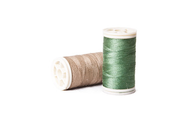 sewing threads isolated on the white background