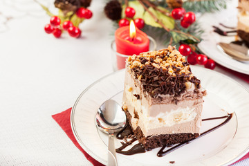 Piece of meringue cake