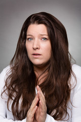 woman faces dark - forgiveness