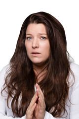 woman faces bright - beg