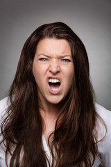 woman faces dark - fury