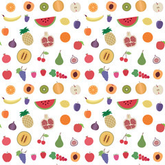 Fruit seamless pattern background