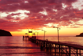 Way to Sunset Path to the Night