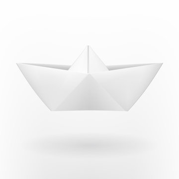 Origami paper boat.
