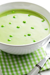 pea soup in plate