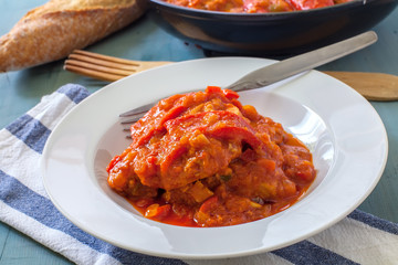 tuna on sauce