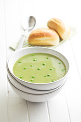 pea soup in bowl