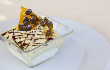 Pumpkin Seeds Parfait With Caramelized Pumpkin Seeds