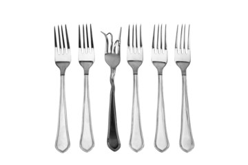 The concept of a set forks on nutrition and diet.
