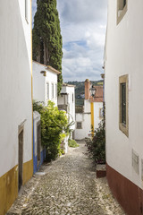 a street in Obidos town - Portugal