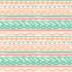 Abstract seamless ethnic pattern, hand-painted.
