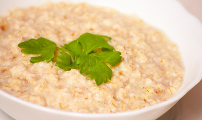 Bowl of oats porridge