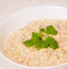 Bowl of oats porridge