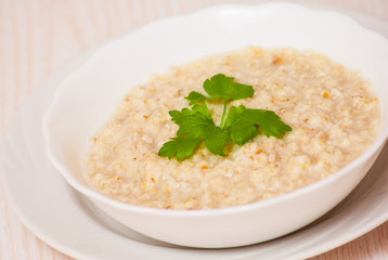 Bowl of oats porridge