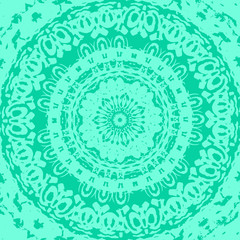 Watercolor vector gzhel. Doily round lace pattern, circle backgr
