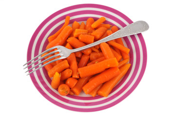 Assiette de carottes cuites