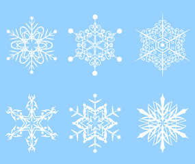 Set of snowflakes