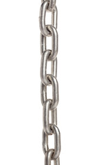 Steel chain on white bacground