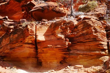 View of the red rocks of Kings canyon in Australia