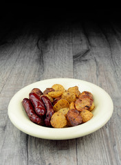 New roasted baked potato in the bowl