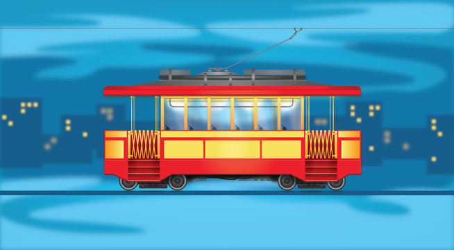 City transport. Tram