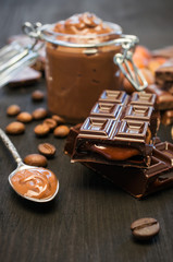 peanut butter and chocolate close-up