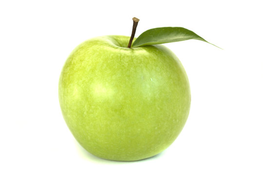 Яблоко с листочком