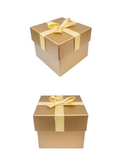 Golden gift box