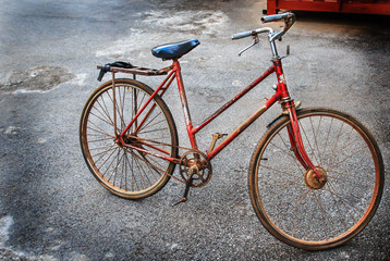 Fototapeta na wymiar the detail of old bicycle
