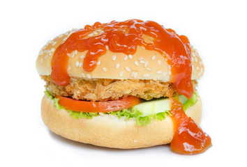 hamburger isolate on white