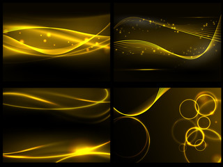 set of abstract light background vector Illustration
