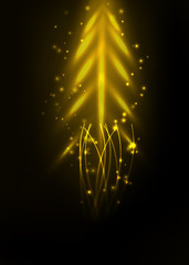 Abstract Golden christmas tree vector Illustration