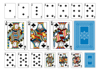 Poker size Club playing cards plus reverse