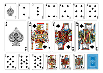 Poker size Spade playing cards plus reverse
