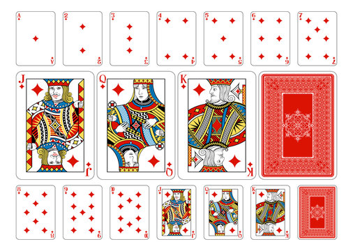 Poker size Diamond playing cards plus reverse