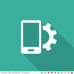 Flat Long Shadow Icon